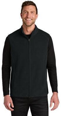 Port Authority F702 C-FREE Fleece Vest in Deep Black size Small   Polyester