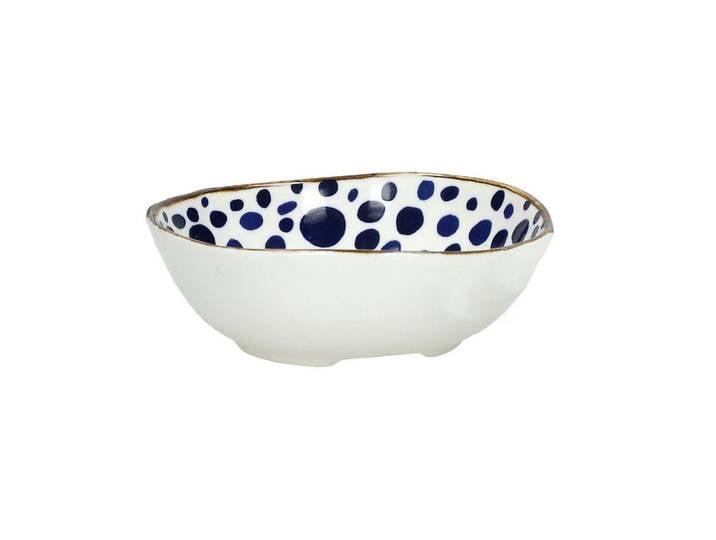 Bol à soupe en porcelaine bleue - Pomax, Anafi - 17x13x5 cm