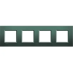 Legrand LNA4802M4PK Abdeckrahmen LIVINGLIGHT: 4-fach, 2 + 2 + 2 + 2 Module, Farbe: Park