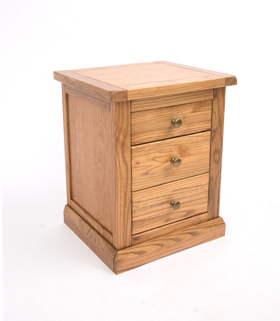Marlow Home Co. Milian 45cm W Plywood / Laminate Board Bedside Table Brown/Chrome 56cm H X 45cm W X 40cm D
