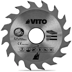 Kreissägeblatt Diam 140mm HOLZ 16 Zähne Bohrung 30mm VITO