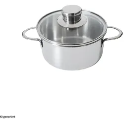 Kelomat Bratentopf m.Deckel MINI 14cm, Pfanne + Kochtopf, Silber