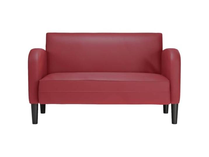 KTHLBRH Sofa Weinrot 110 cm aus Kunstleder Schaumstoff und Federn, Rahmen aus Sperrholz, leicht zu reinigen, für modernes Wohnzimmer