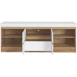 Lowboard ASMUS EICHE (BHT 180x68x45 cm) - weiß - BHT 180x68x45 cm