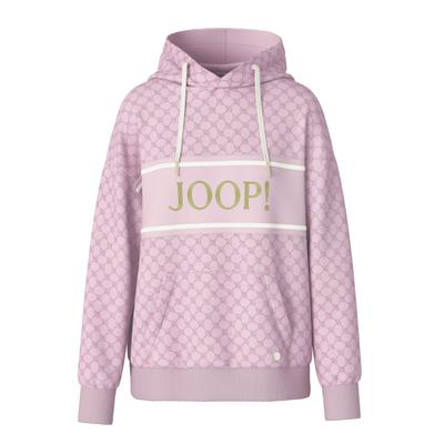 Hoodie JOOP, Damen, Gr. 36, rosa (rosa gemustert), Sweatware, Obermaterial: 63% Baumwolle, 37% Polyester, gemustert, mehrfarbig, loose fit normal, Rippbündchen, Sweatshirts Hoodie, im Cornflower-Design in lockerer Passform