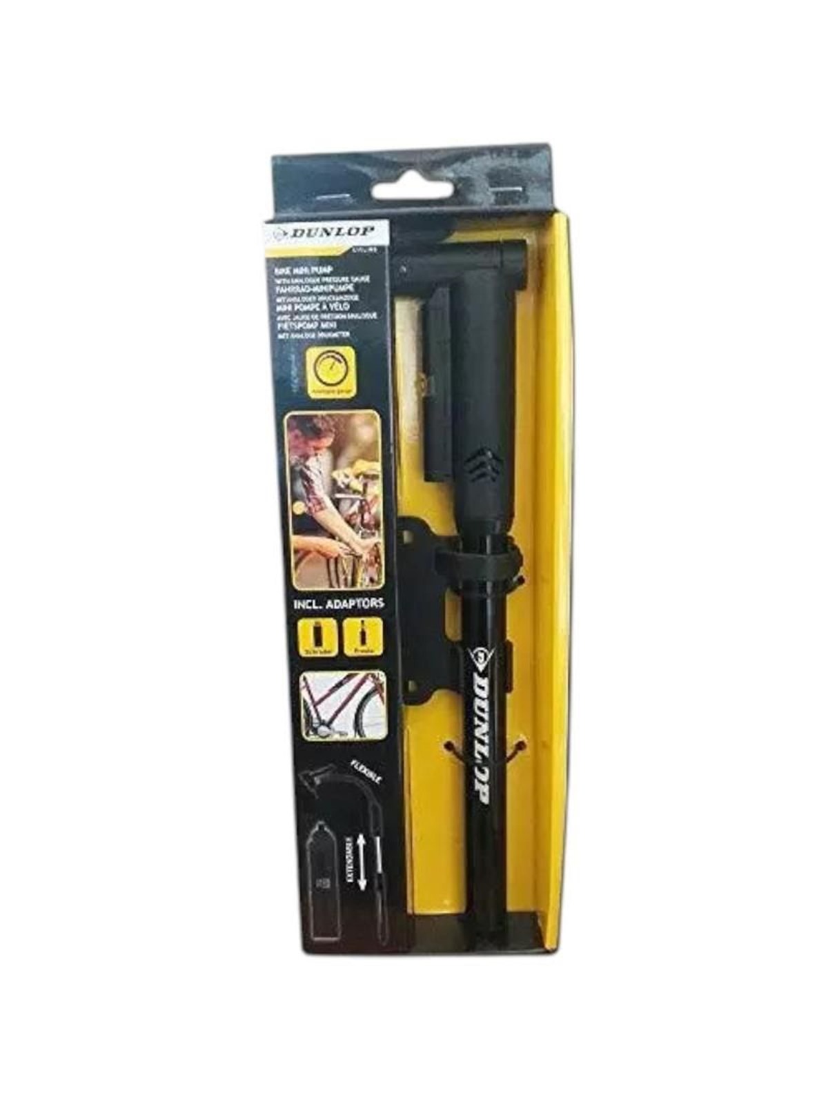 Dunlop - Bicycle pump with pressure gauge