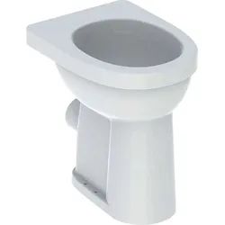 Geberit Renova Nr. 1 Comfort Stand-WC Flachspüler, erhöht, 6 l, freistehend, Abgang horizontal, 218520000, Farbe: Weiß