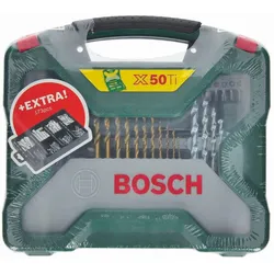 BOSCH Bohrer- und Bit-Set X-Line 50Ti plus 173-teilig Fixier-Set 223-teilig