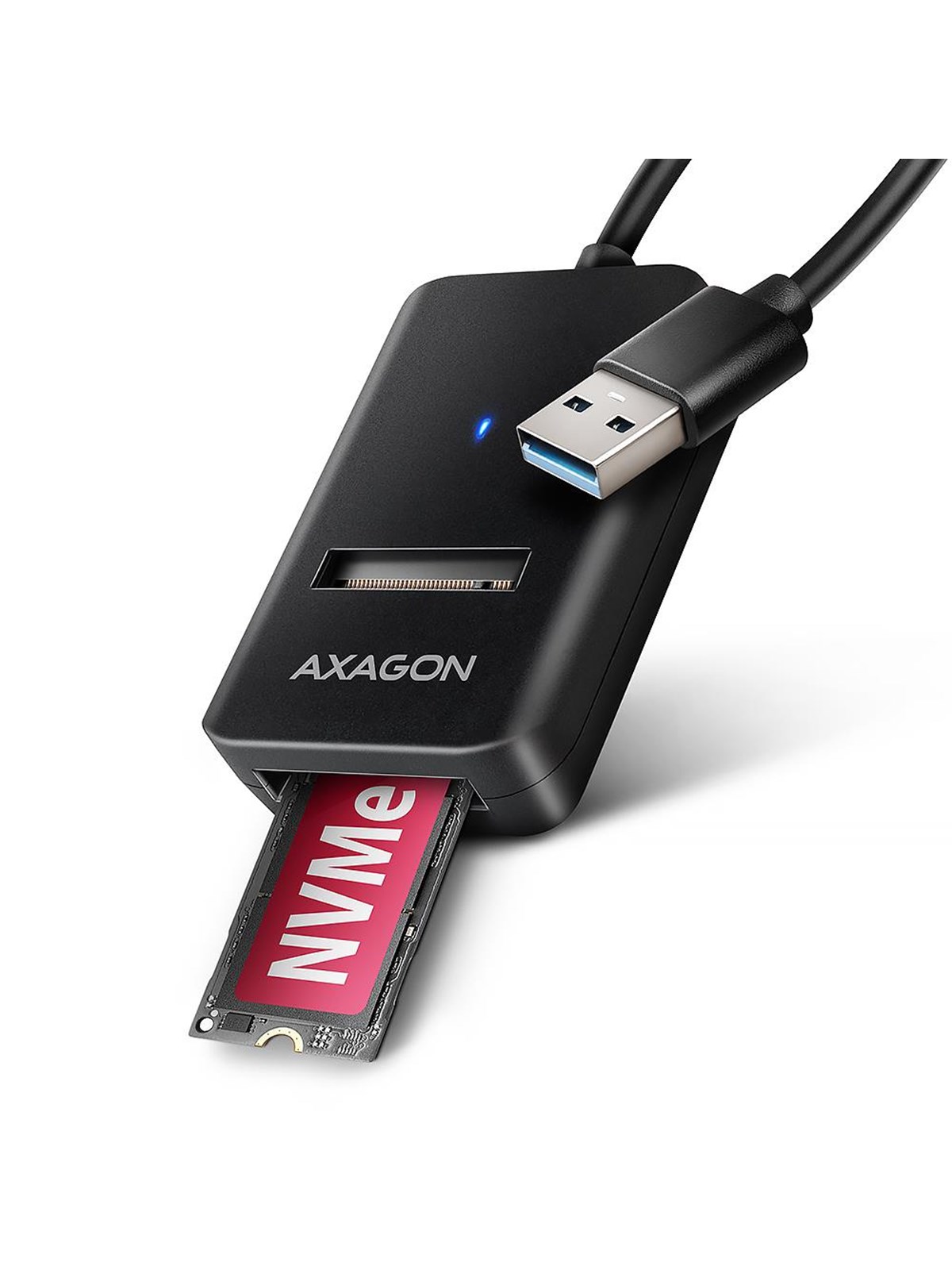 AXAGON USB-A 10 Gbps M.2 Adapter für NVMe & SATA SSD