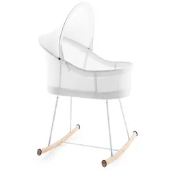 Babywiege Culla Nido Scandinavian grey/hellgrau-weiß, Designer Studio Aust und Amelung, 92x130x60 cm