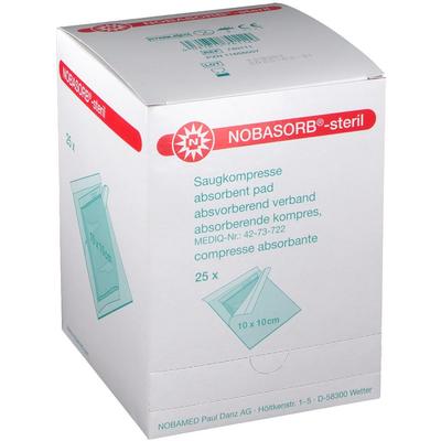 NOBASORB-steril Saugkompressen 10x10 cm 25 St Kompressen
