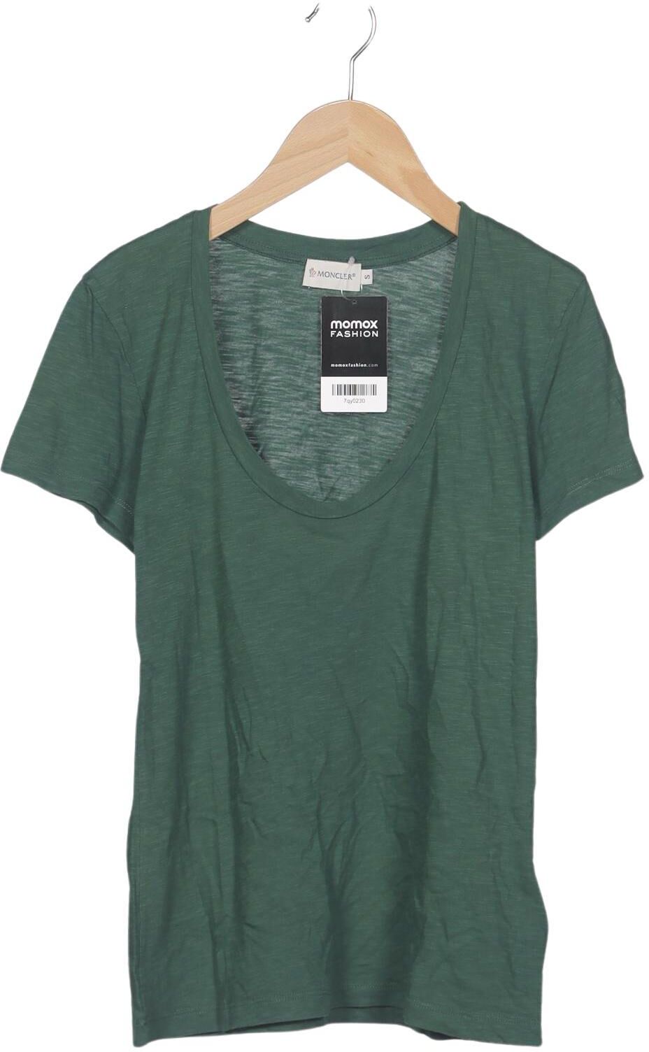 Moncler Damen T-Shirt, Grün, Gr. S, Baumwolle - Second Hand