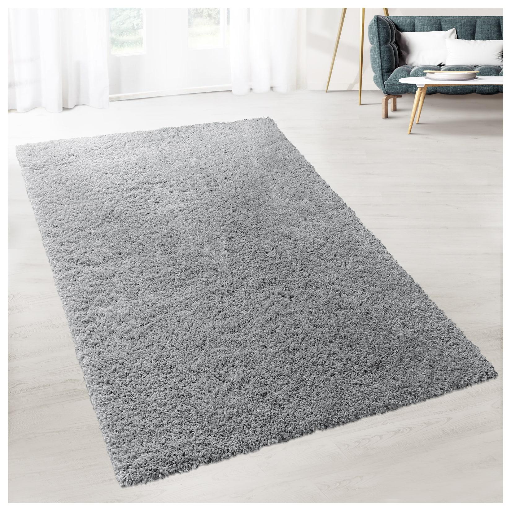 floordirekt Shaggy-Teppich Prestige Silbergrau