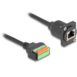 Delock 88153 RJ45 Netzwerk Adapter CAT 5e 0.30 m Schwarz PVC-Mantel 1 St.