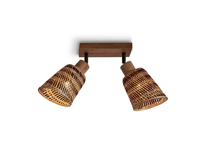 Plafonnier bambou brun ø15cm