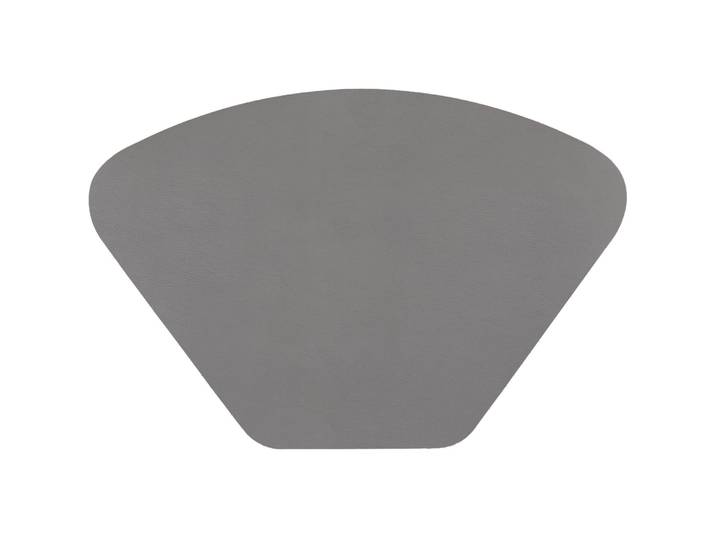 ZICZAC Tischset Togo Wedge grau Kunstleder Eigene Form B 32 cm