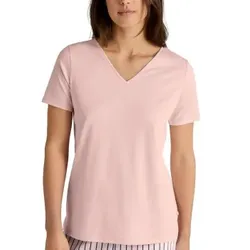 Calida Favourites Sleep Shirt Short-Sleeve Rosa gestreift Baumwolle Large Damen