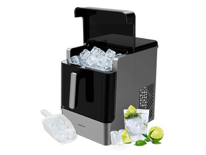 Cecotec Machine à Glaçons Chillin' Ice 2300\, 23 kg/24 h\, Glaçons Solides Bac à Glaçons de 1\,8 kg\, Réservoir d'Eau de 2 L\, Compresseur avec Refroidissement par Air\, Glace Toujours Disponible
