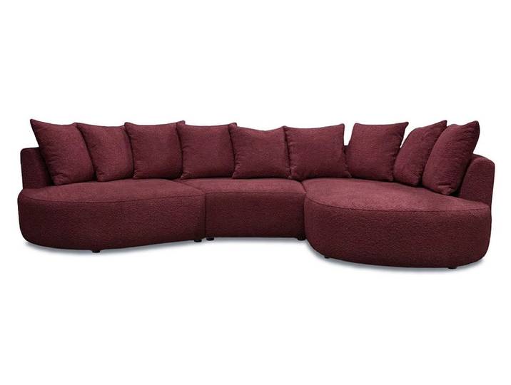 Ecksofa BOBOCHIC CALYPSO Boucle-Stoff bordeau