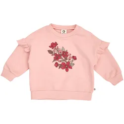 Müsli Sweatshirt Blumen Rüschen, rosa, 80