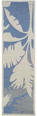 Dream Decor Rugs Samantha Tropics Beige Sapphire Outdoor Area Rug