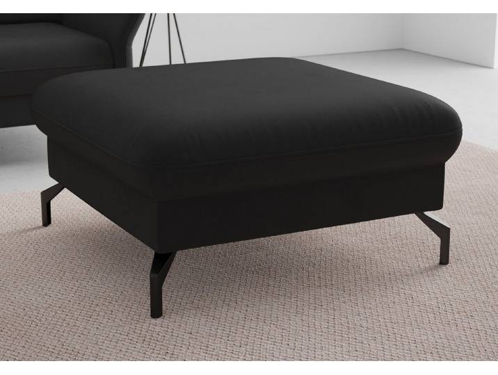 sit&more Hocker Fashion, inklusive Federkern, mit hochwertigen, schwarzen Metallfüßen