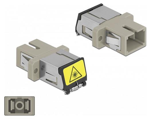 Delock Optische koppeling SC Simplex naar SC Simplex, multimode, grijs, keramisch