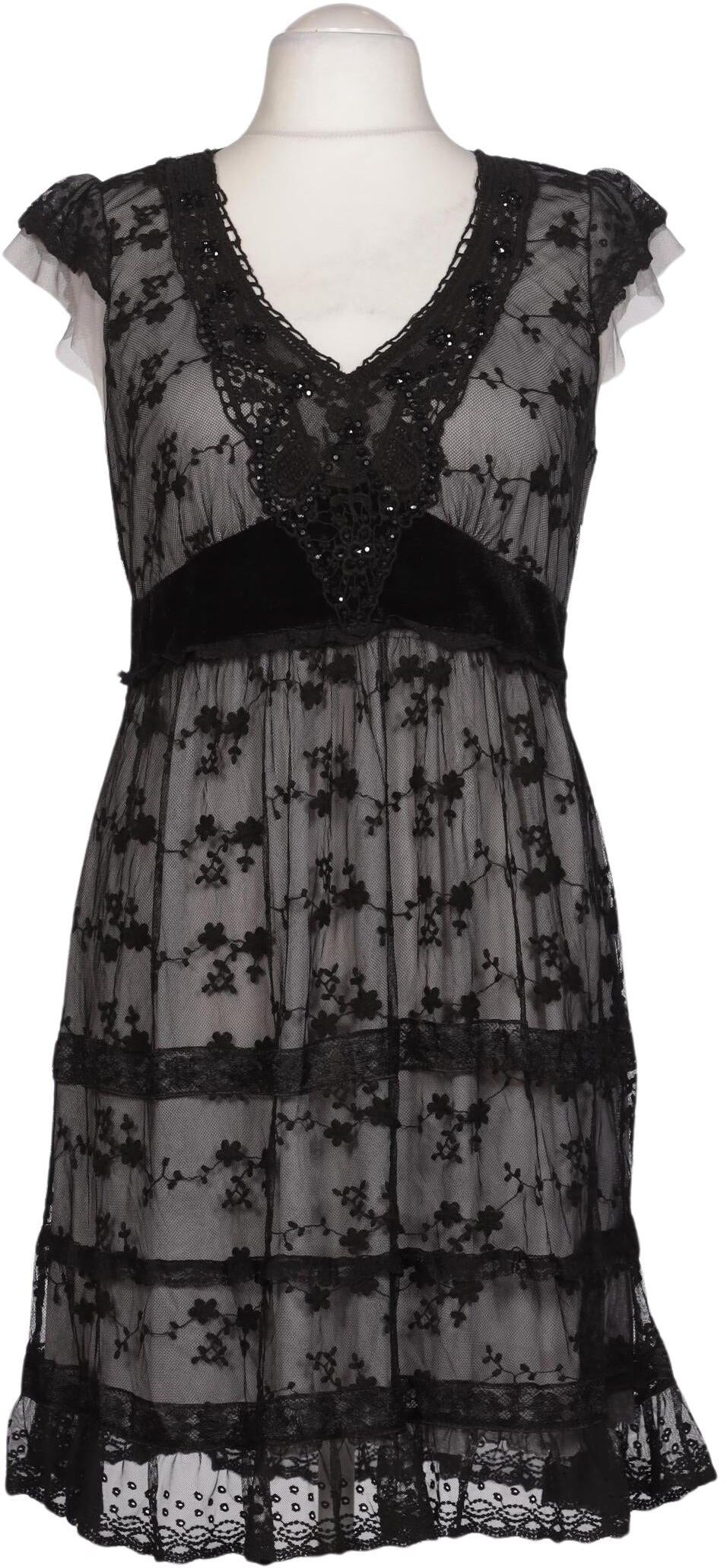 frock frill Damen Kleid, Schwarz, Gr. EU 44, Synthetik / Baumwolle - Second Hand