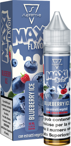 Suprem-e Blueberry Ice Maxi Flavor Liquido Mini Shot Mix 10ml Mirtillo Lampone Ghiaccio