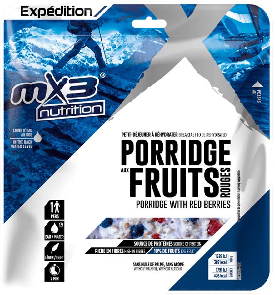 MX3 Nutrition  - Porridge Fruits Rouges 110 g - Repas Lyophilisé
