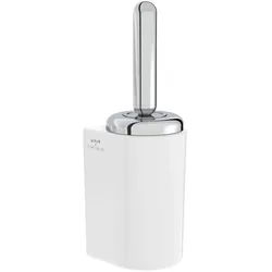 VitrA Liquid WC-Bürstengarnitur Wandmontage 13 x 42 cm Weiß Hochglanz/Chrom,A44566 A44566