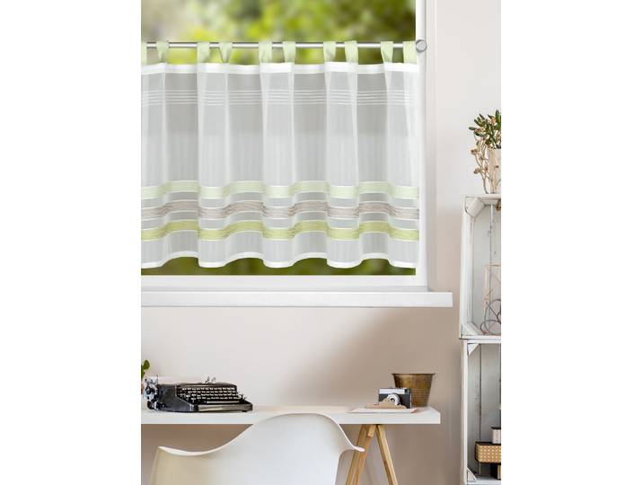 Panneaux HOMING Carmen Gr. 1, grün, B:140cm H:45cm, Polyester, Gardinen, Panneaux, Fertigschal