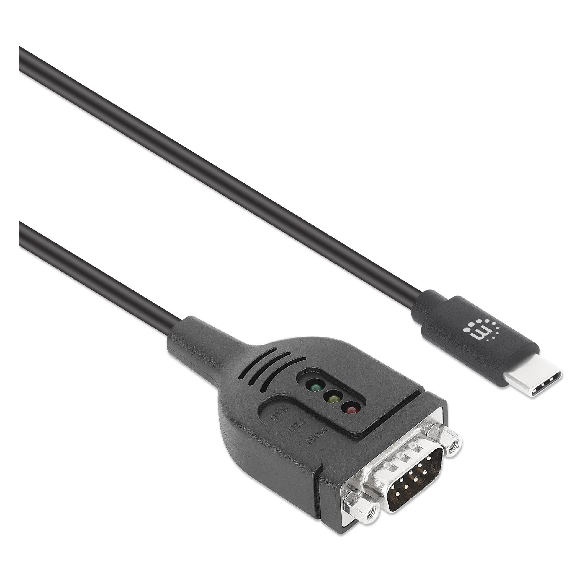 Manhattan USB-C auf Seriell DB9 / RS232 Adapterkabel, 1 m (1 m) (154499)