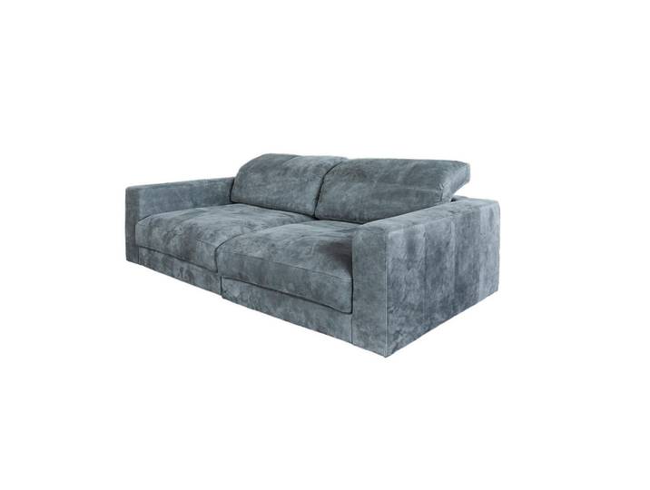 Kawola Ledersofa Gigant Anthrazit Leder, Echtholz, Füllung: Schaumstoff, 295x86x148 cm, Wohnzimmer, Sofas & Couches, Sofas