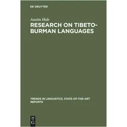 Research on Tibeto-Burman Languages, Fachbücher von Austin Hale