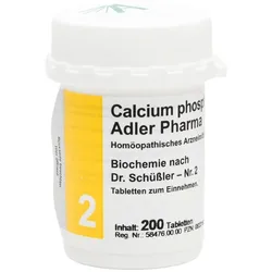 Calcium phosphoricum D6  Adler Pharma Biochemie nach Dr. Schüßler Nr.2, Tablette 200 St Tabletten