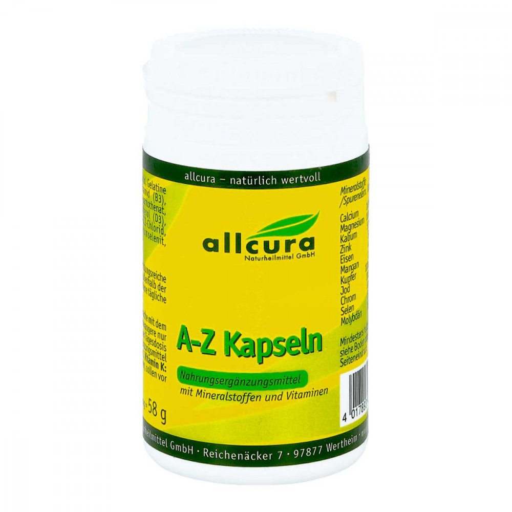 allcura Naturheilmittel GmbH A-z Kapseln mit Mineralstoffen und Vitaminen 02202972