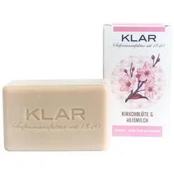 100g KLAR Kirschblüten- & Reismilchseife