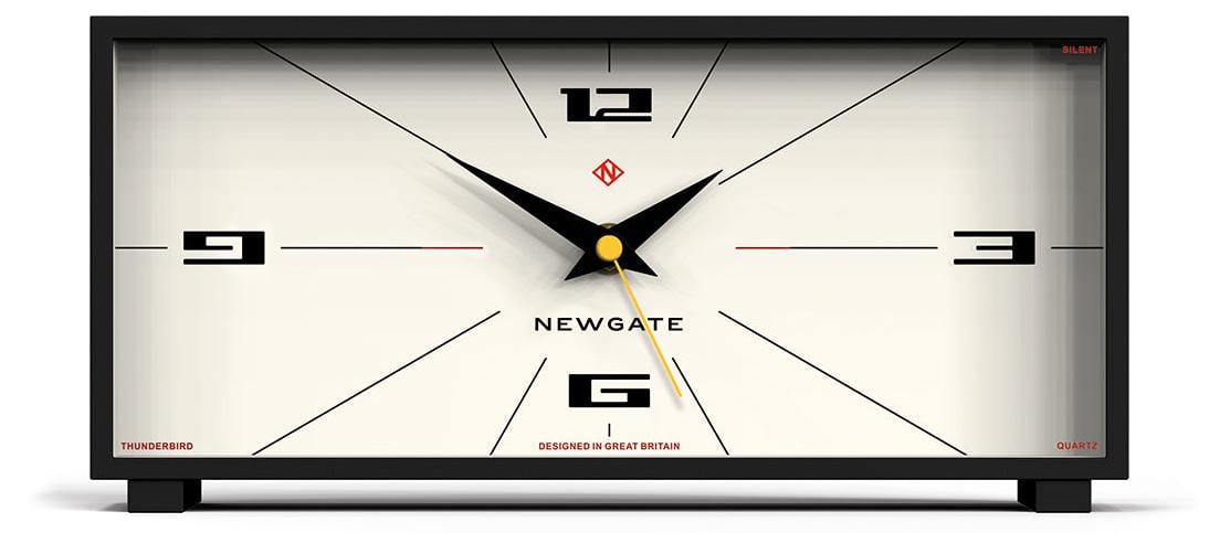 Newgate Thunderbird Staande klok - Zwart & Beige - Mid-century stijl
