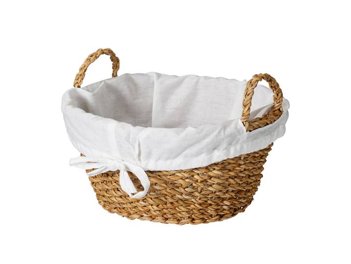 Brotkorb rund 26 cm natur/weiss