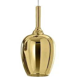 OFELIA S/10 MINI Pendelleuchte – Diffusor aus verspiegeltem Gold-Borosilikatglas, 3 m Kabel, G9-Fassung – Gea Luce