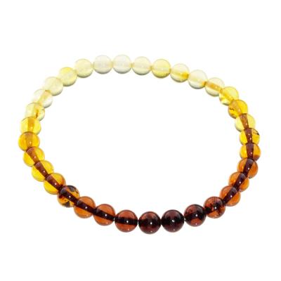 Armband OSTSEE-SCHMUCK "Ostsee-Schmuck Armband Kugel 6 mm Armband Kugel 6 mm", braun, Armbänder, Damen, 19cm, Bernstein, Armband
