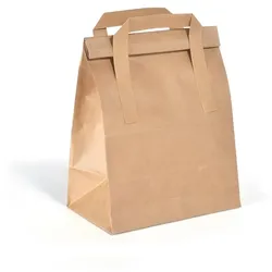 500x DUNI Take-Away-Tasche 18 x 11 x 26,5 cm Braun
