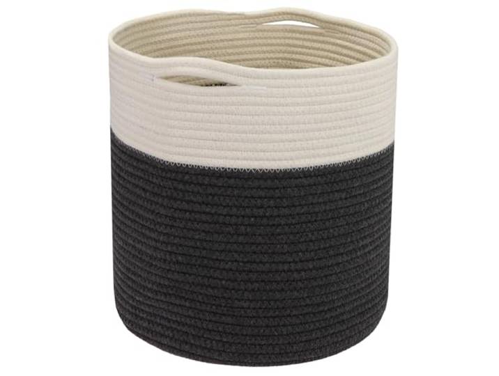 HMF Panier de rangement compatible avec étagère KALLAX\, panier rond avec poignées dissimulées\, 31 x 31 cm\, Blanc-Gris