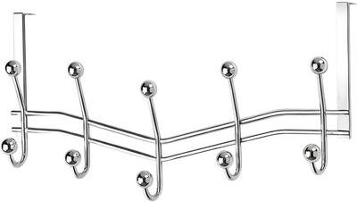 ​YBM Home Silver Chrome Over the Door Hanger Hooks Stainless Steel