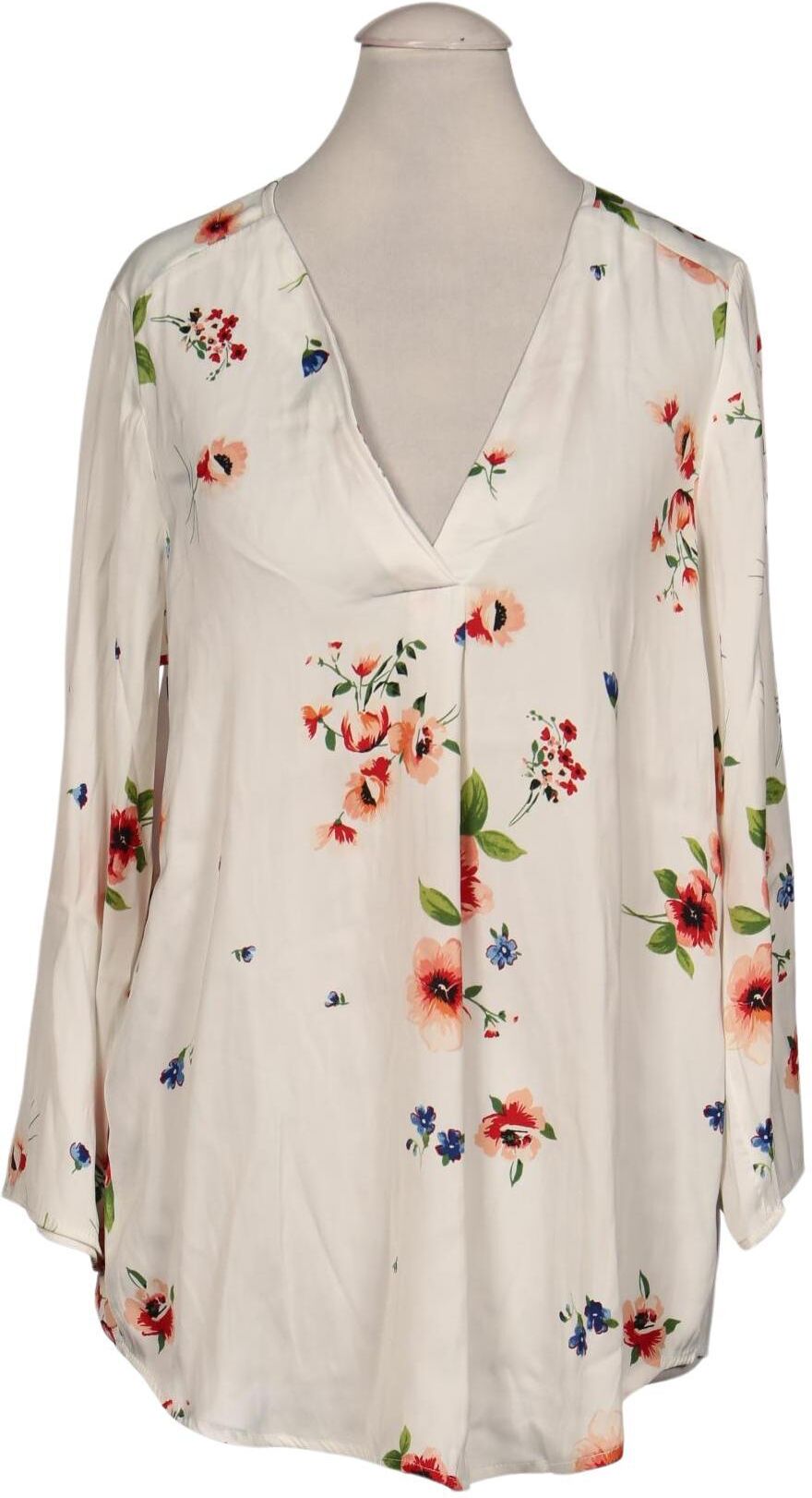 Stradivarius Damen Bluse, Cremeweiß, Gr. M, Synthetik - Second Hand