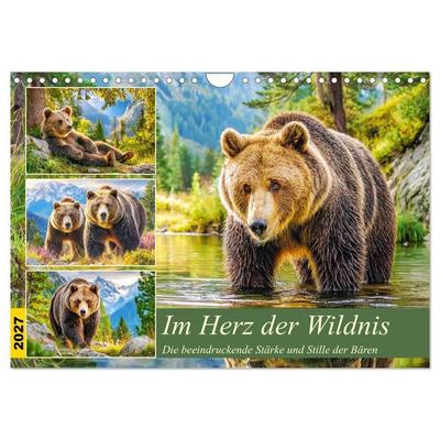 Im Herz der Wildnis. Die beeindruckende Stärke und Stille der Bären (Wandkalender 2027 DIN A4 quer), CALVENDO Monatskalender