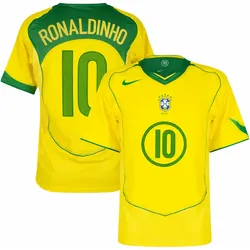 NIKE Brasilien Reissue Ronaldinho 10 Heimtrikot 2004 731 - opti yellow/apple green M