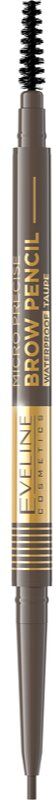 Eveline Cosmetics Micro Precise wasserfester Eyeliner mit 2 in 1 Bürste Farbton 01 Taupe 4 g