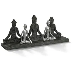 Moritz Skulptur XXXL Budda Buddha Mangoholz Alu Massive Mangoholz